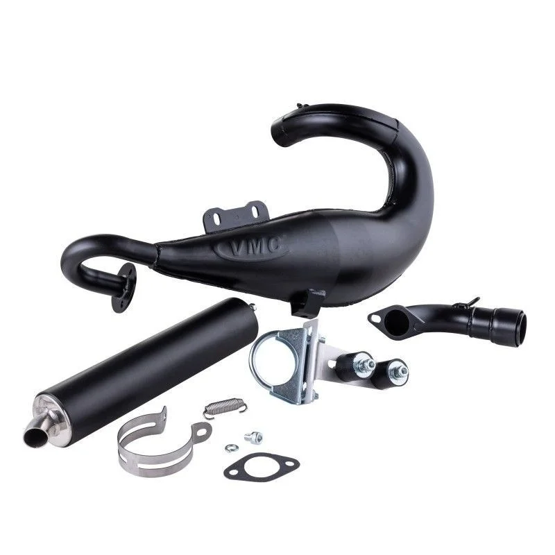 003634 MARMITTA VMC RACING STAMPATA EVO RACER 52 - B NERA VESPA 50 125 SPECIAL ET3 PRIMAVERA PK S XL HP Prezzo Di Fabbrica