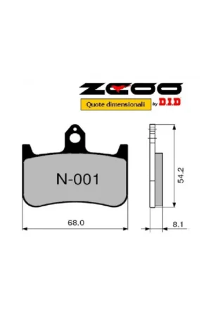 ZCOO N001 EX - 2 COPPIE PASTIGLIE FRENO RACING PER DISCO STANDARD HONDA CB 900 F HORNET CBR RR FIREBLADE (SC-28) Promo Stagionale