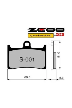 ZCOO S001 EX C - 2 COPPIE PASTIGLIE FRENO RACING PER DISCO WAVE A MARGHERITA YAMAHA 600 YZF R6 MT-07 MT-09 R1 Occasione