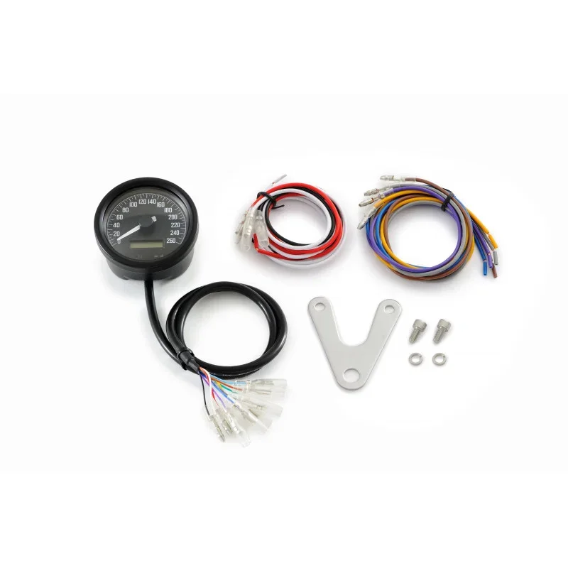 Promozione Tachimetro analogico elettronico VELONA diam.60 260KMH, con spie e staffa, E-MARKED Daytona