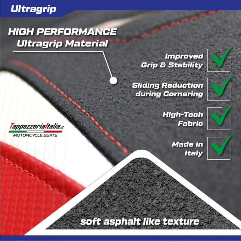 Quantità Limitata Rivestimento Sella TPZ Italia Specifico Per Ducati Hypermotard 698 Mono20242025 Modello Cairoli Special Color Velvet Ultragrip