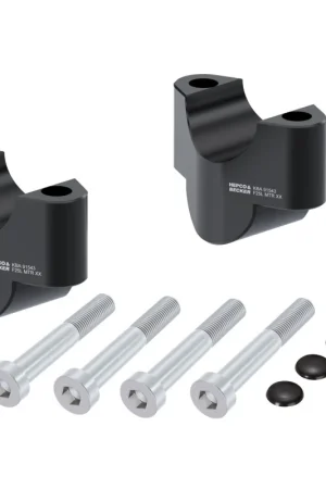 Hepco e Becker 423076022501 Rialzo manubrio per KTM 890 Duke R dal 2020 al 2023, 25mm - nero Miglior Prezzo
