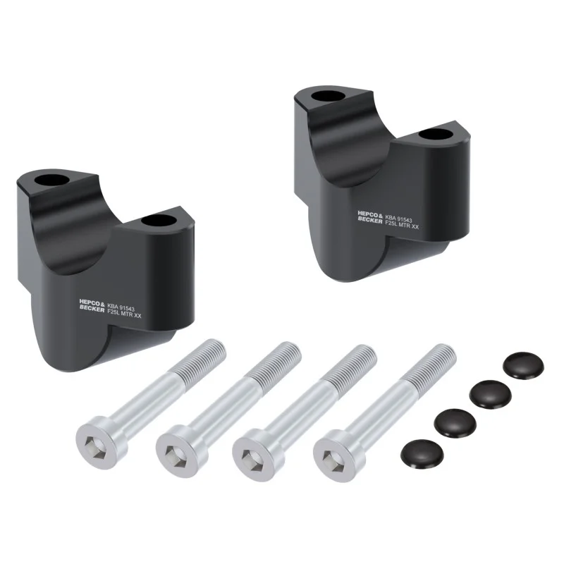 Hepco e Becker 42307122501 Rialzo Manubrio per KTM 1290 Super Duke R dal 2014 al 2019, 25mm - nero Occasione Imperdibile