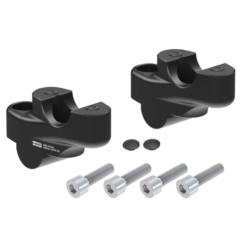 Quantità Limitata Hepco e Becker 42459890001 Rialzo manubrio con offset 30 mm alto, 21 mm indietro, nero per Honda CB 1100 EX / RS dal 2016 al 202