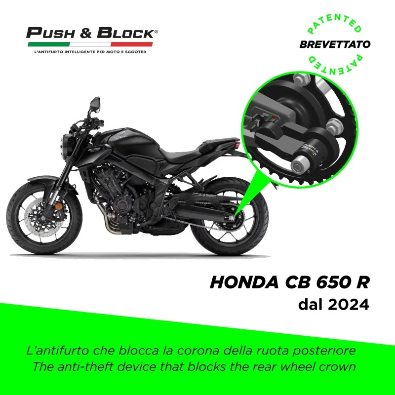 Push&Block WL-H09 Antifurto ruota Honda CB1000 Hornet e CB650R da 2025 Quantità Limitata
