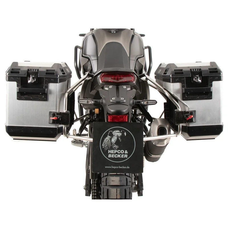 Offerta Del Giorno Hepco Becker 6514582 00 22-00-40 Portavaligie laterale in acciaio inox con valigie Xplorer argento per Yamaha Ténéré 700 dal 202