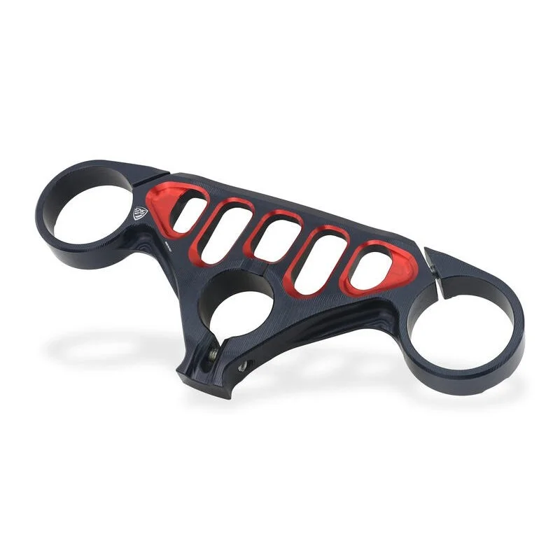 Professionale CNC Racing PST23BR Piastra sterzo superiore Panigale V4 nero/rosso