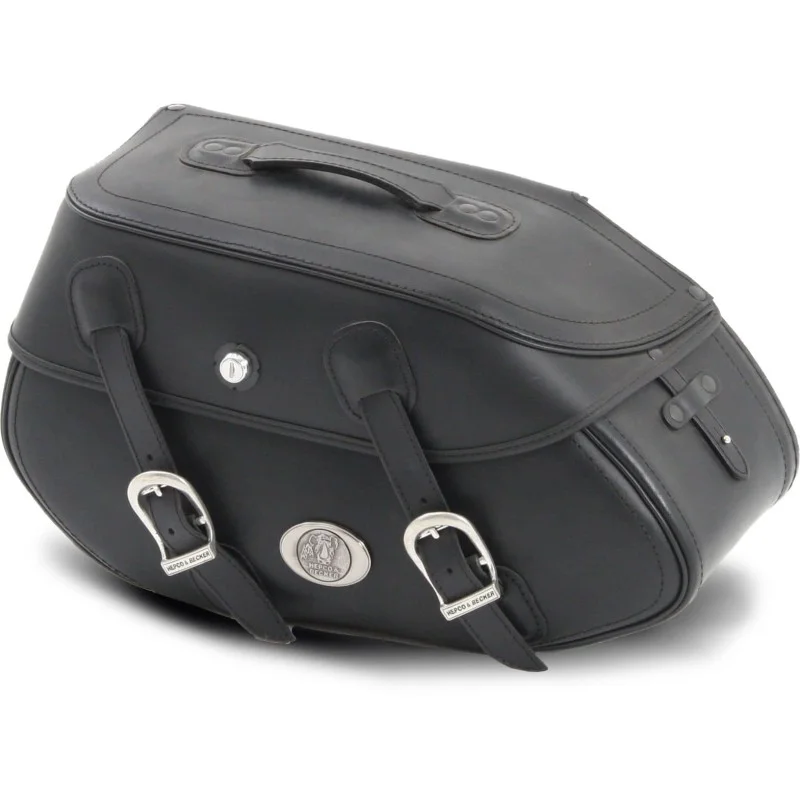Ultime Pezzi Borsa di cuoio destra nera Hepco Becker 620239 00 01 Buffalo Big