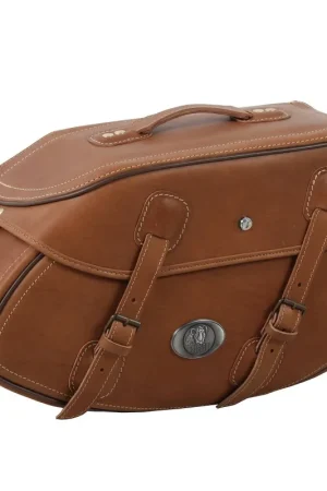 A Buon Prezzo Borsa di pelle cuoio marrone Hepco Becker 620198 00 08 Buffalo lato sinistro