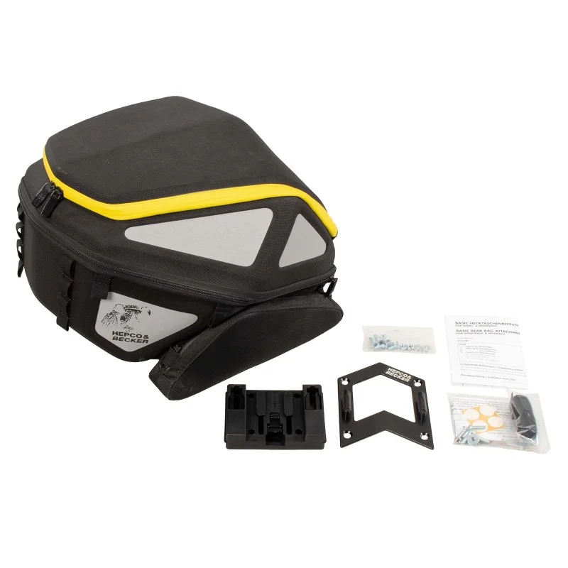 Borsa posteriore Royster Hepco Becker 640819 00 07 Gialla/Nera 17-19 litri con doppio sistema di aggancio Consegna Rapida