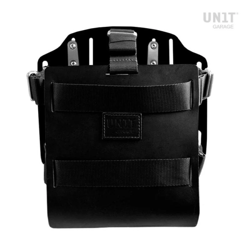 Offerta Speciale Unit Garage UG007+2xA9 Portaborse alluminio Nero + Frontale Cuoio Nero