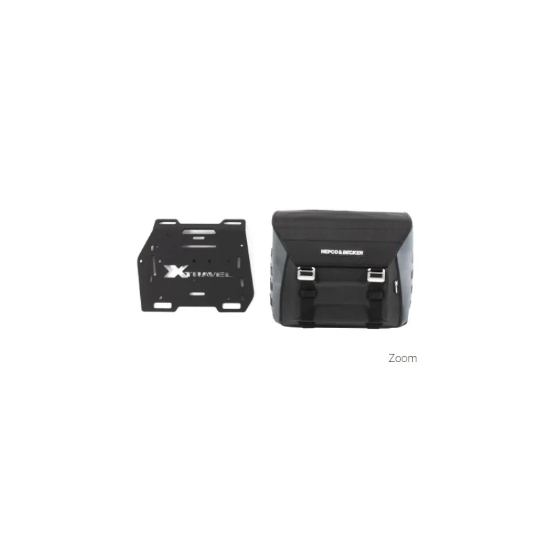 Hepco Becker 640631 00 01 R Borsa laterale Destra XTRAVEL Basic + Piastra supporto universale Reso Gratuito