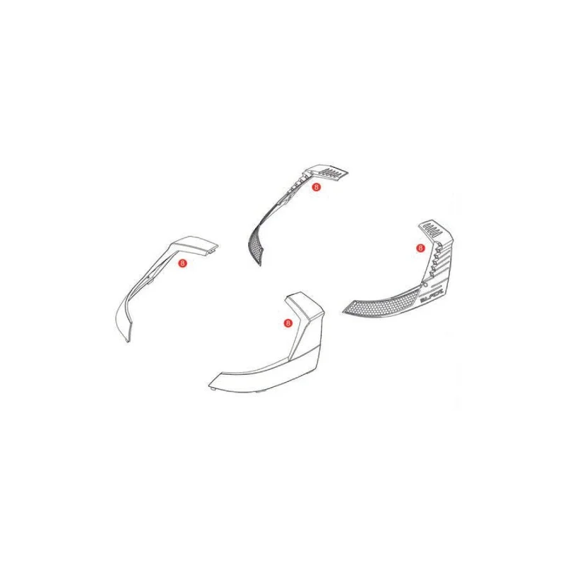 Economico Catadiottri Givi Z4506R + parabole rossi monolock B47 Blade DX-SX