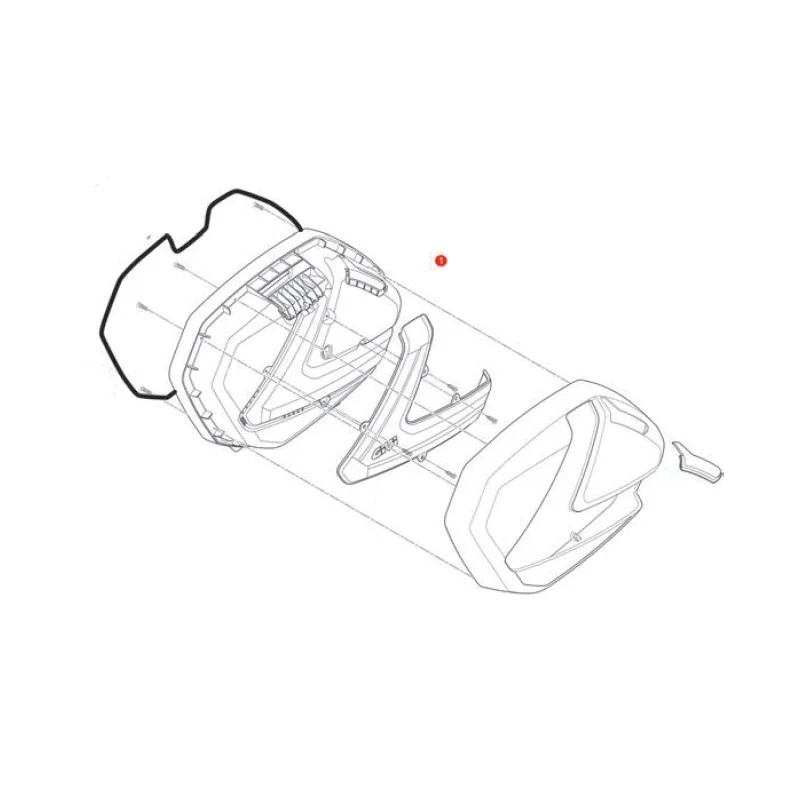 Givi ZV37CNNTMDX Coperchio destro V37NNT montato Professionale