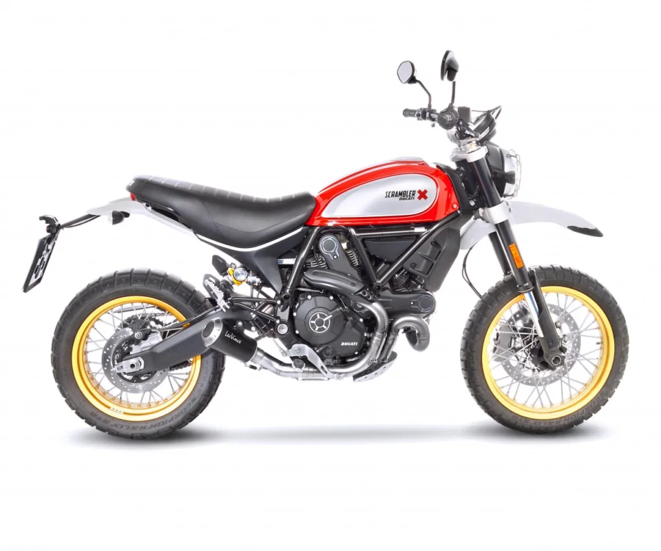 Terminale di scarico Leovince LV-10 BLACK EDITION Non omologato EURO 4 per DUCATI SCRAMBLER 800 DESERT SLEDModelli dal 2017 al 2020 15202BU Nuovo Arrivo