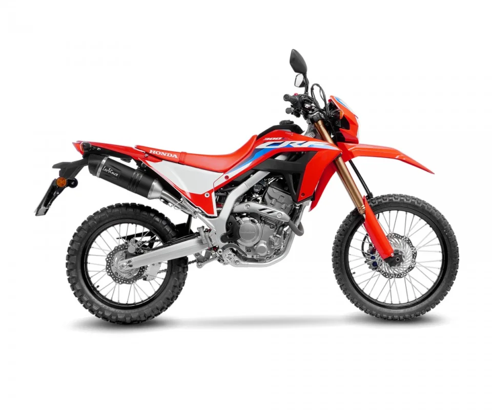 Reso Gratuito Terminale di scarico Leovince LV ONE EVO BLACK EDITION Non omologato EURO 5 per HONDA CRF 300 L / CRF 300 RALLYModelli dal 2021 al 2024 14400EBU