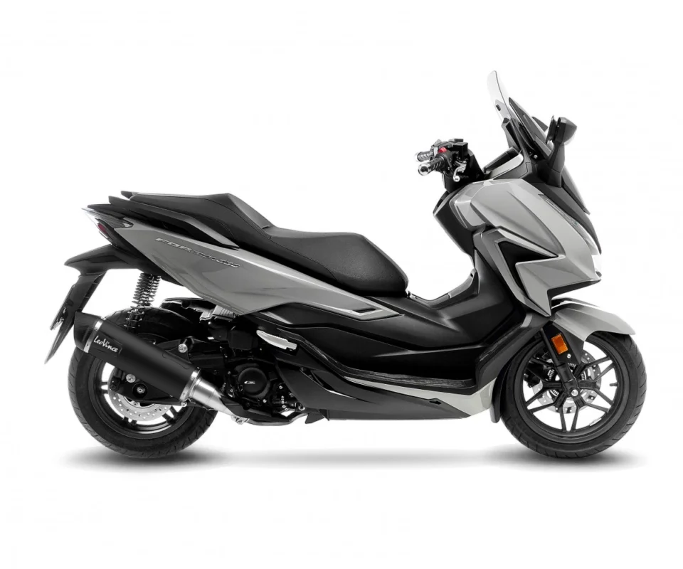 Terminale di scarico Leovince NERO Non omologato EURO 5 per HONDA FORZA 350Modelli dal 2021 al 2024 14083U Offerta Del Giorno
