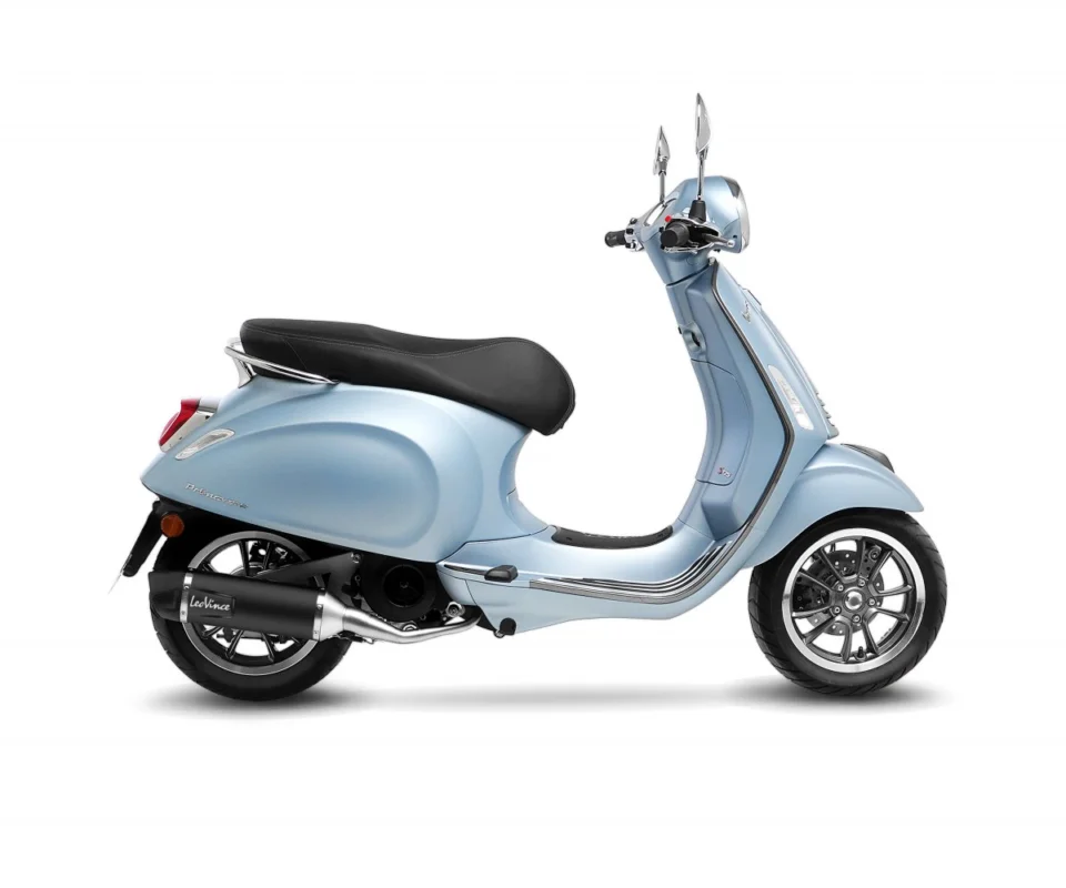 Promozione Impianto di scarico completo Leovince NERO Non omologato EURO 5 per VESPA PRIMAVERA 125 3VModelli dal 2021 al 2023 14082U