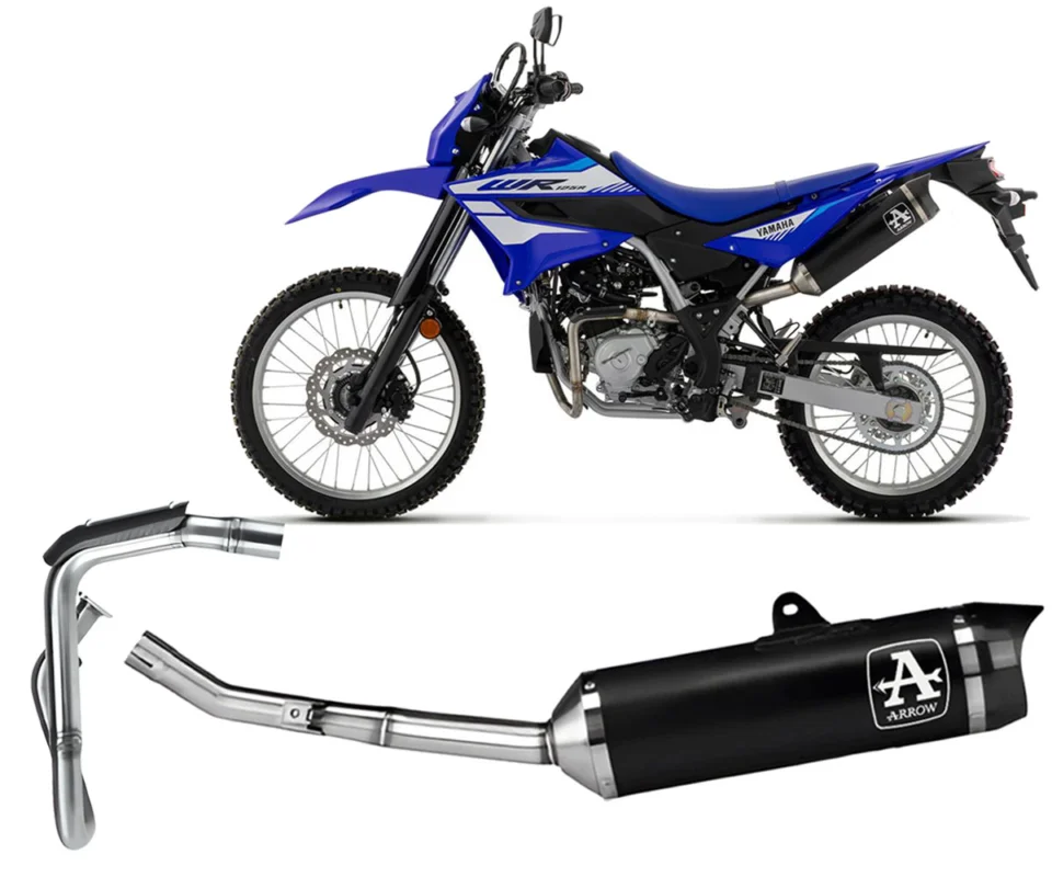 Scarico Completo Thunder Alluminio Dark/Carbonio Arrow per YAMAHA WR 125 RModelli: 2026 52513AKN + 52008PD Compra Online