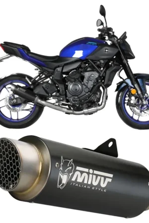Vendita Finale Scarico Completo Mivv GP PRO Inox Nero per YAMAHA MT-07 / FZ-07Modelli dal 2025 al 2026 Y.084.LXBP