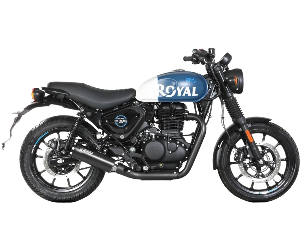Popolare Terminale di Scarico Mivv HR-1 Inox Nero fondello Alluminio per ROYAL ENFIELD HUNTER 350Modelli dal 2022 al 2024 RE.005.LH1BA