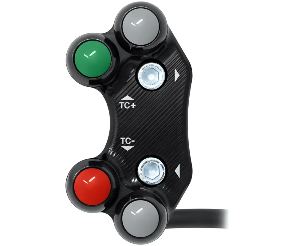 Pulsantiera JetPrime sinistra racing per Aprilia Tuono 457Modelli dal 2024 al 2026 JP PLSR 046 A Buon Prezzo
