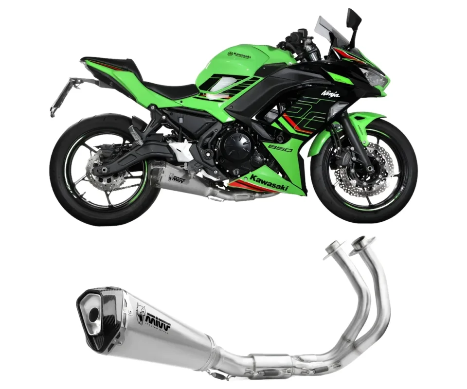 Scarico Completo Mivv Delta Race Inox per Kawasaki Ninja 650Modelli dal 2024 al 2026 K.057.KDRX Prezzo Basso