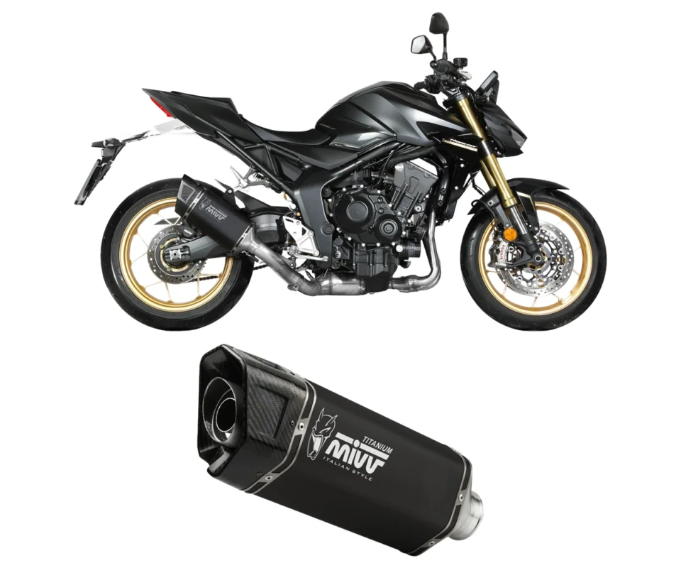 Professionale Terminale di Scarico Mivv SR-1 Titanio Nero per Honda CB 1000 Hornet/SPModelli dal 2025 al 2026 H.095.LR1TB