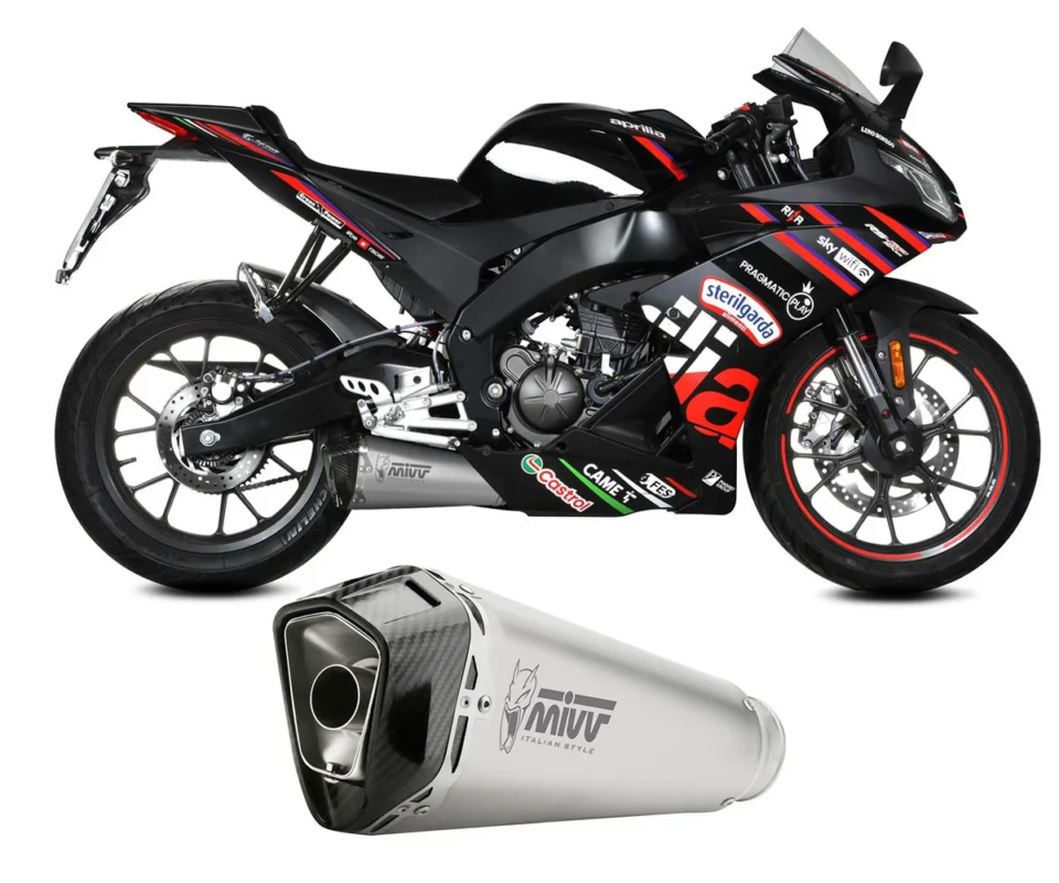 Scarico Completo MIVV Delta Race Inox per APRILIA RS 125Modelli dal 2025 al 2026 A.022.LDRX Occasione