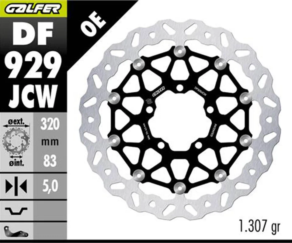 Galfer Disco Freno Anteriore WAVE FLOATECH 320X5MM (FRONT) Triumph SPEED TRIPLE RR/RSModelli dal 2018 al 2026 DF929JCW Offerta Limitata