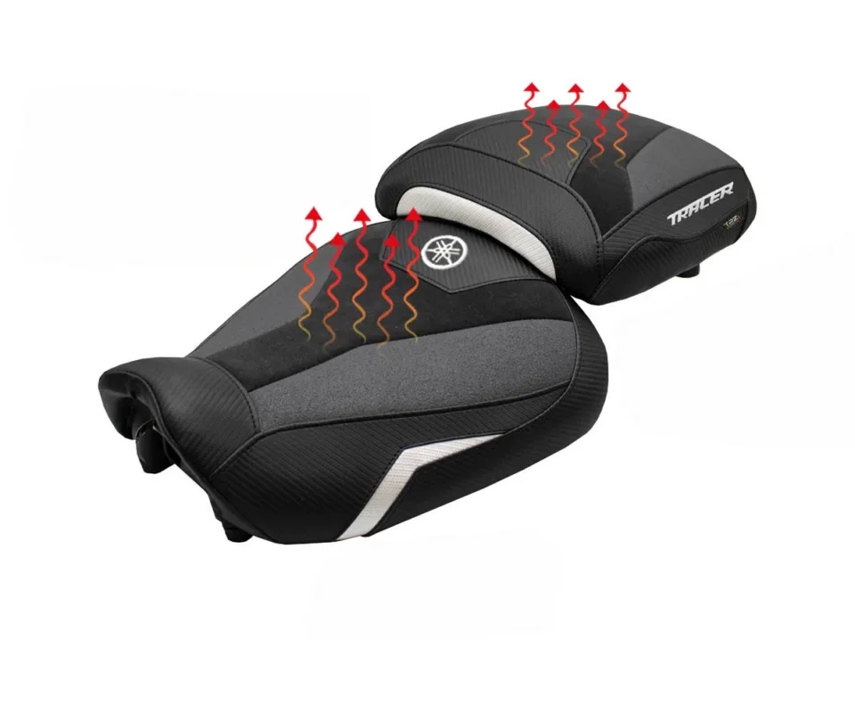 Sella completa riscaldata Naha Heating Ultragrip Complete Comfort Seat Bianco WH + logo Tpz compatibile per YAMAHA Tracer 9 / GTModelli dal 2021 al 2024 YATR9GTNUL-WH-1-SC-HS Spedizione Gratuita