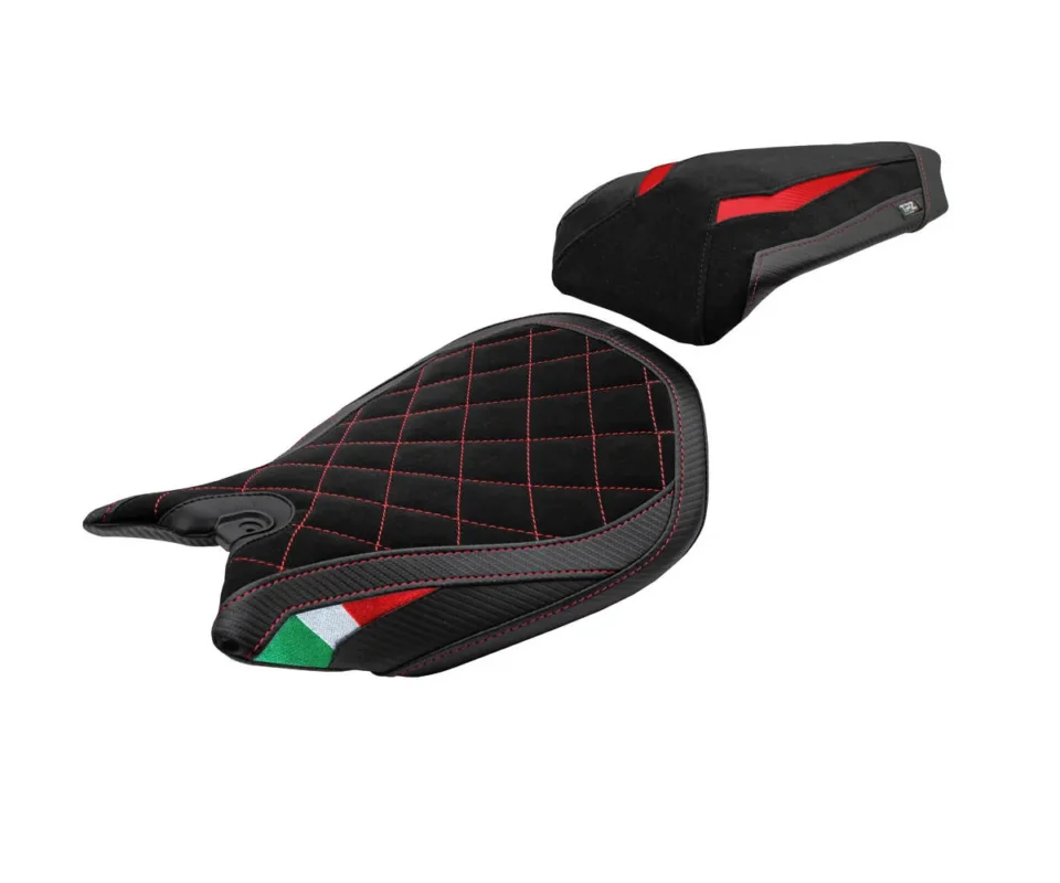 Rivestimento sella Noci Velvet Special Edition Tricolore TR Tpz compatibile per DUCATI PANIGALE 959Modelli dal 2016 al 2018 DUP959NVS-TR-2 Occasione Imperdibile