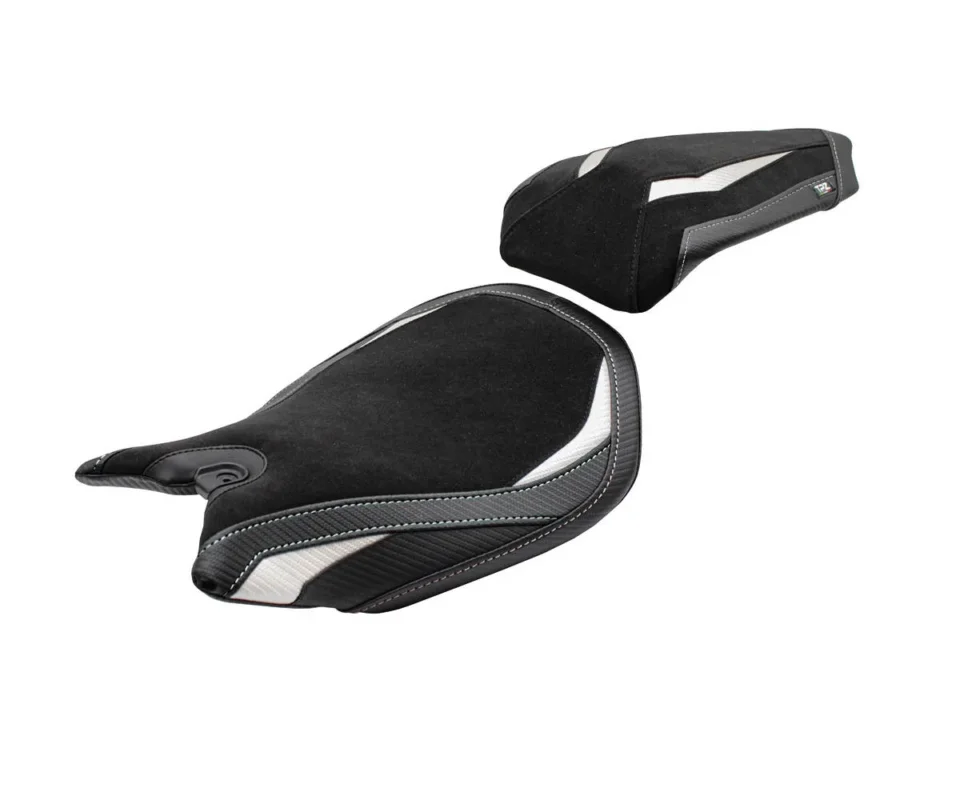 A Buon Prezzo Rivestimento sella Noci Velvet Bianco WH Tpz compatibile per DUCATI PANIGALE 959Modelli dal 2016 al 2018 DUP959N-WH-2