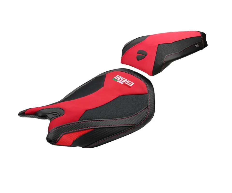 Rivestimento sella Ordona Velvet Ultragrip Rosso RD + logo Tpz compatibile per DUCATI PANIGALE 899Modelli dal 2013 al 2015 DUP899OVU-RD-1 Spedito Oggi