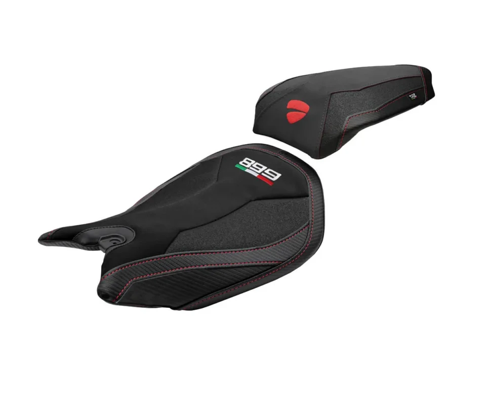 Rivestimento sella Ordona Velvet Ultragrip Nero BL + logo Tpz compatibile per DUCATI PANIGALE 899Modelli dal 2013 al 2015 DUP899OVU-BL-1 Subito Disponibile