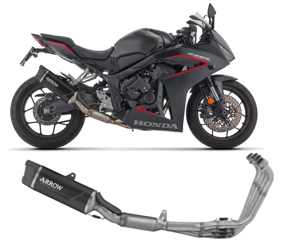 Scarico Completo Arrow Omologato Indy Race EVO in alluminio Dark per Honda CBR 650 RModelli dal 2024 al 2026 71999AKN Economico