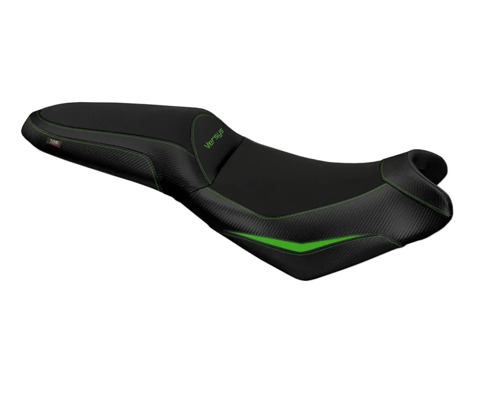 Compra Online Sella completa mod Gojo Complete Comfort Seat Nero Verde BLG + logo Tpz compatibile per KAWASAKI VERSYS 650Modelli dal 2007 al 2025 KWV650G-BLG-1-SC