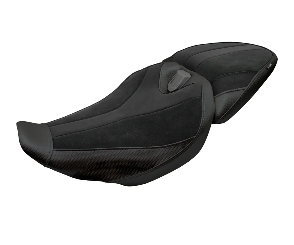 Nuova Collezione Rivestimento sella mod Remy Velvet Comfort System Nero BL Tpz compatibile per BMW R 1300 RModelli dal 2025 al 2026 BMWR13RVC-BL-2