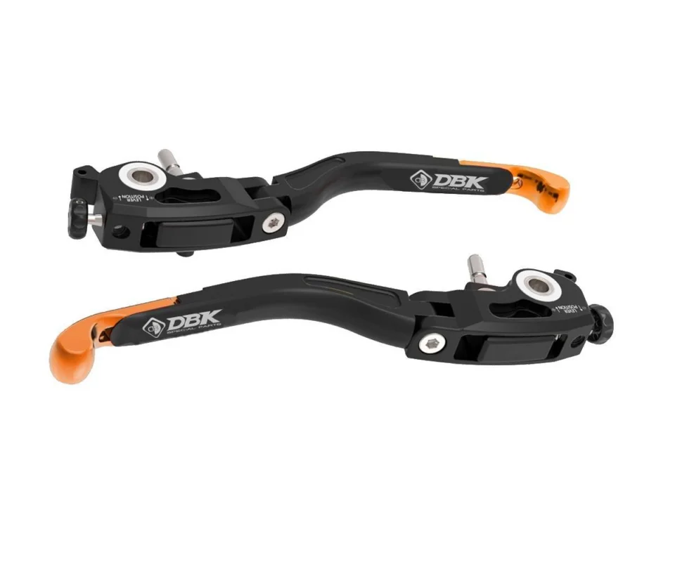 Leve Freno / Frizione Regolabili Nero Arancio Dbk Per Ktm 1390 Super Duke RModelli dal 2024 al 2026 L37K Occasione