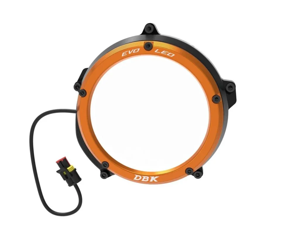 Coperchio Frizione Trasparente Evo Led Nero Arancio Dbk Per Ktm 1290 Super Adventure SModelli dal 2017 al 2026 CCKTML01DK Non Perdere