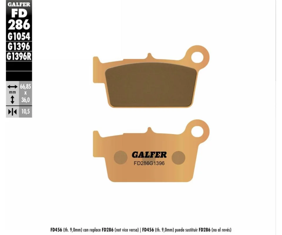 Galfer Pastiglie Freno Posteriore FANTIC XEF 450Modelli dal 2021 al 2026 FD286 FD286G1396 Ordina Subito
