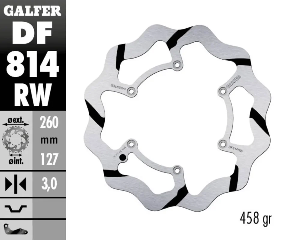 Galfer Disco Freno Anteriore WAVE FIXED GROOVED 260x3mm BETA 300 RXModelli dal 2024 al 2026 DF814RW Must-Have