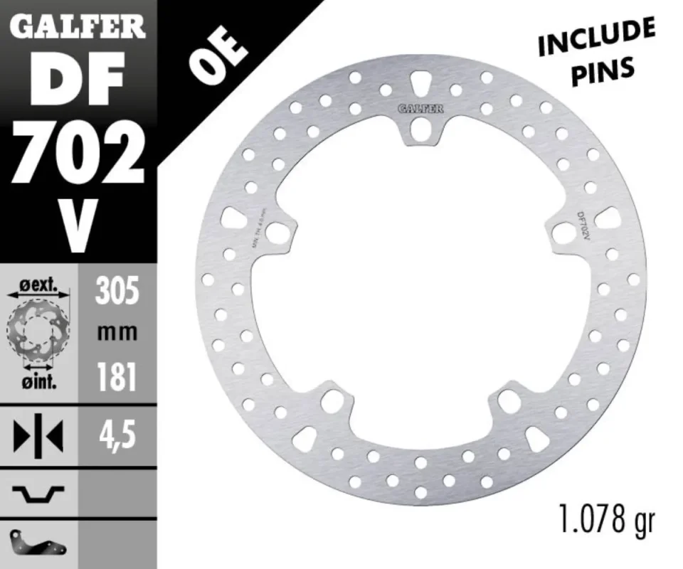 Galfer Disco Freno Anteriore ROUND FIXED 305x4.5mm BMW R 1150 GSModelli: 2002 DF702V Offerta Limitata