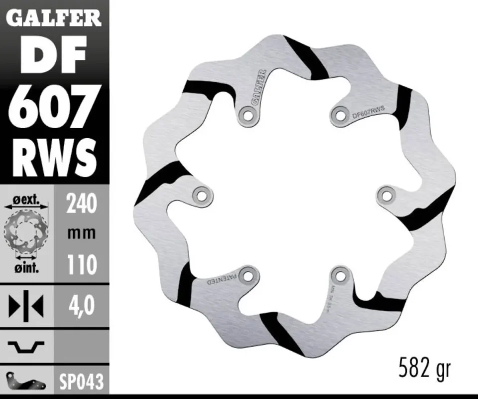 Galfer Disco Freno Posteriore WAVE FIXED OVERSIZE GROOVED 240x4mm KTM 125 EXCModelli: 2004 DF607RWS Miglior Prezzo