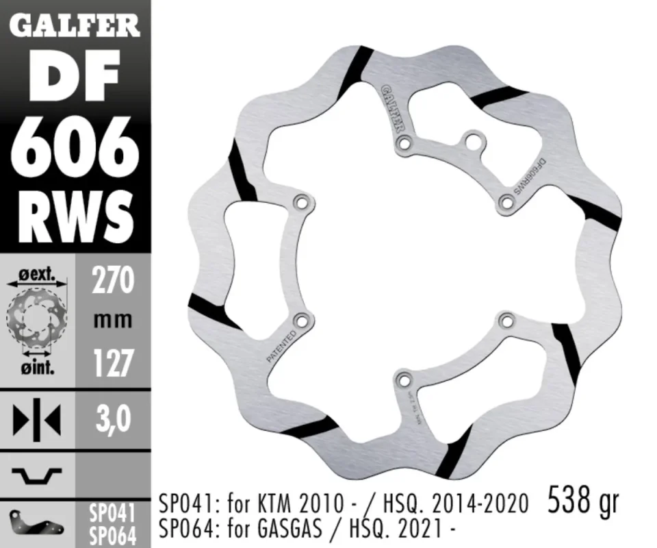 Direttamente Dal Produttore Galfer Disco Freno Anteriore WAVE FIXED OVERSIZE GROOVED 270x3mm KTM 450 EXC - RModelli: 2008 DF606RWS