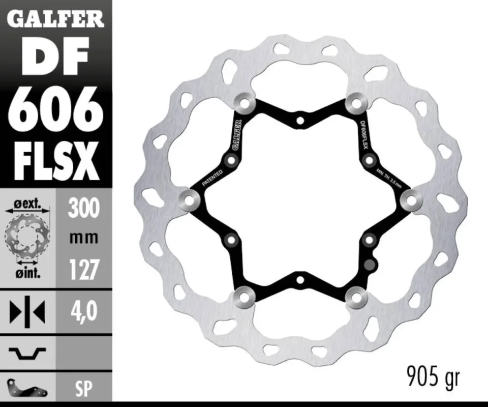 Galfer Disco Freno Anteriore WAVE FLOATING OVERSIZE(C. STEEL) 300X4MM KTM 300 EXC - F / SIX DAYSModelli dal 2019 al 2022 DF606FLSX Ultimissimo Modello