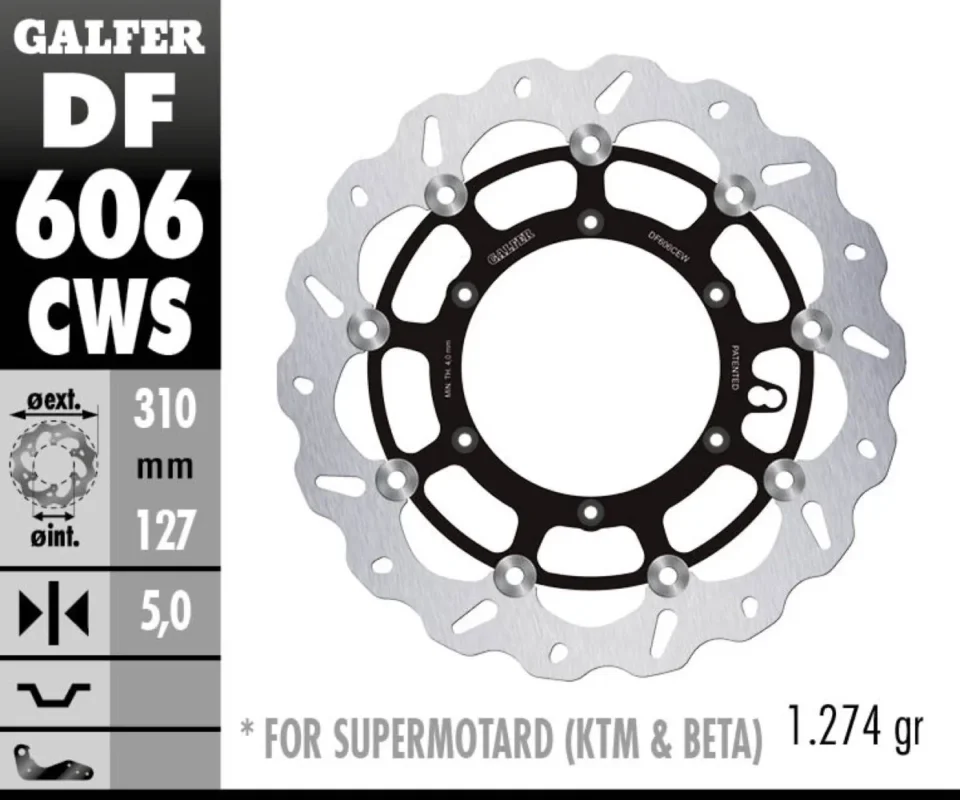 Galfer Disco Freno Anteriore WAVE FLOATING BRAKE 310X5MM KTM 300 XC / WModelli: 2006 DF606CWS Saldi