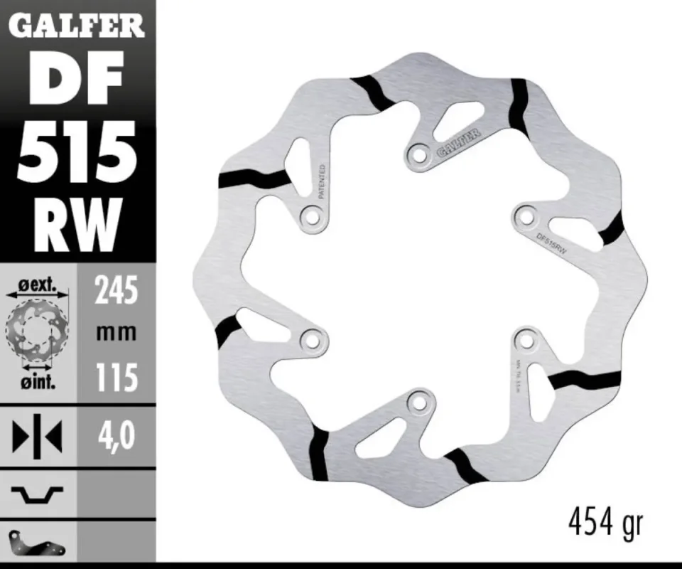 Galfer Disco Freno Posteriore WAVE FIXED GROOVED 245x4mm FANTIC XE 250 2TModelli: 2020 DF515RW Miglior Prezzo