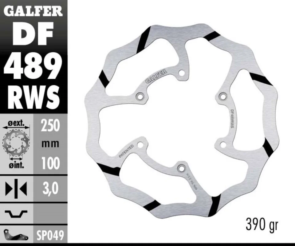 Galfer Disco Freno Anteriore WAVE FIXED OVERSIZE GROOVED 250x3mm SUZUKI RM 85 / LModelli dal 2005 al 2023 DF489RWS Occasione