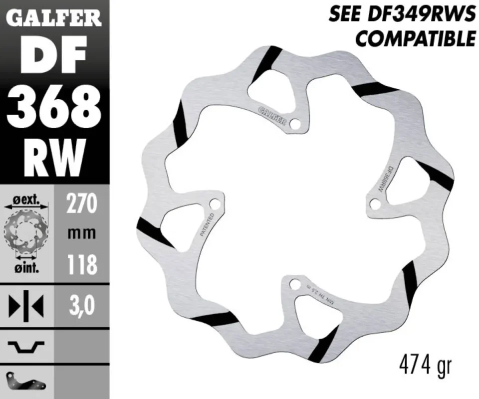 Galfer Disco Freno Anteriore WAVE FIXED GROOVED 270x3mm SUZUKI RM 250 ZModelli: 2019 DF368RW Prezzo Conveniente
